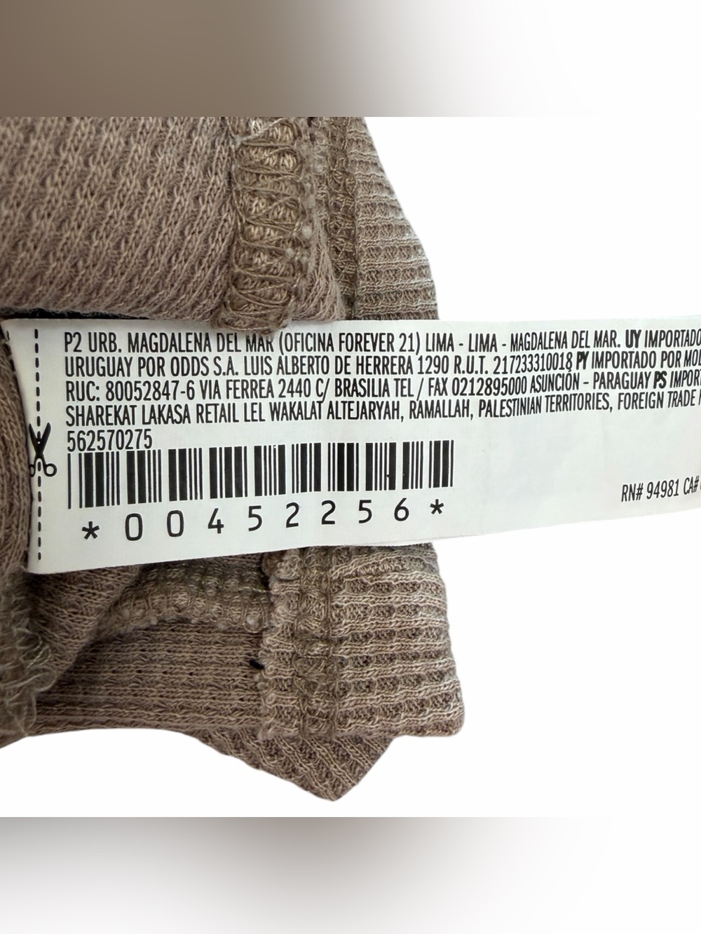 Forever 21 Beige Tan Taupe Waffle Knit Henley Sleeveless Crop Tank Top sz Small - Picture 5 of 5